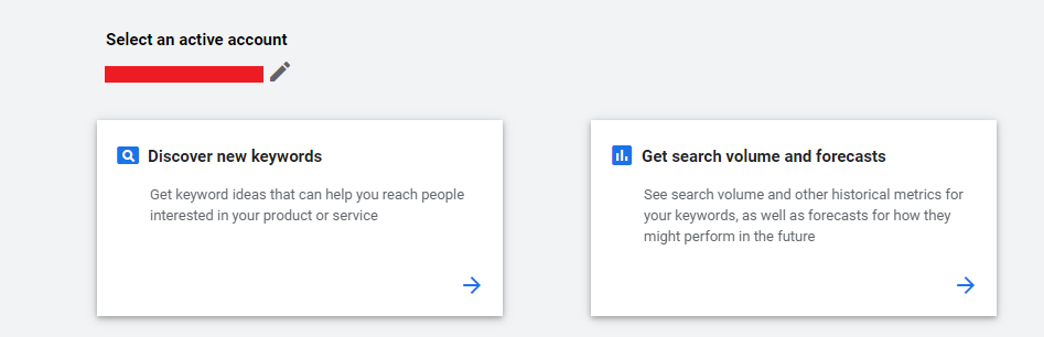 2. Google Keyword Planner – Overview